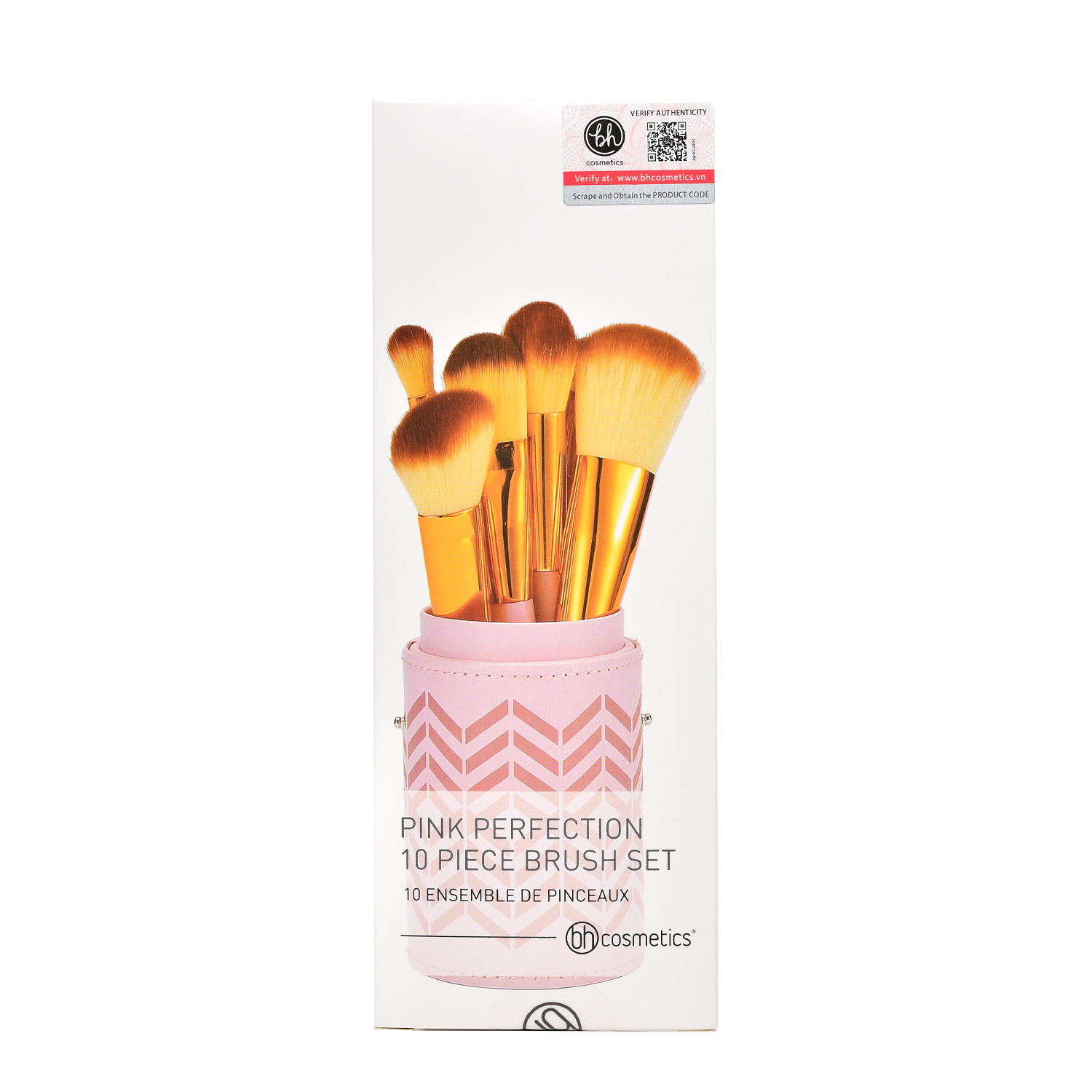 Bộ Cọ Trang Điểm 10 Cây - BH COSMETICS Pink Perfection 10 Piece Brush Set