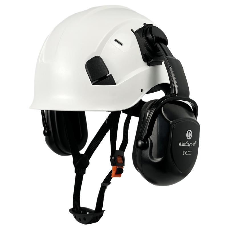 Mũ Bảo Hiểm An Toàn Với Earmuff Lỗ Thông Hơi Có Thể Điều Chỉnh Mũ Làm Việc Cho Kỹ Sư CE EN397 ABS Mũ Cứng ANSI Bảo Vệ Công Nghiệp Cứu Hộ