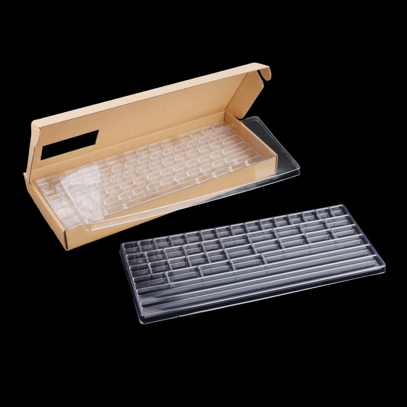 2X 3 Layers Keycap Storage Box w/ Lid with Dividers Keyboard Set Containers