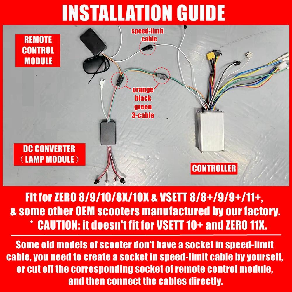 Mô-đun Điều Khiển Từ Xa Cho Xe Điện VSETT 8 8 9 9 11 ZERO 8 9 10 8X 10X Để Chuyển Tốc Độ Tối Đa Từ 25km/h Sang Công Suất Thực Màu sắc: 1 KIT