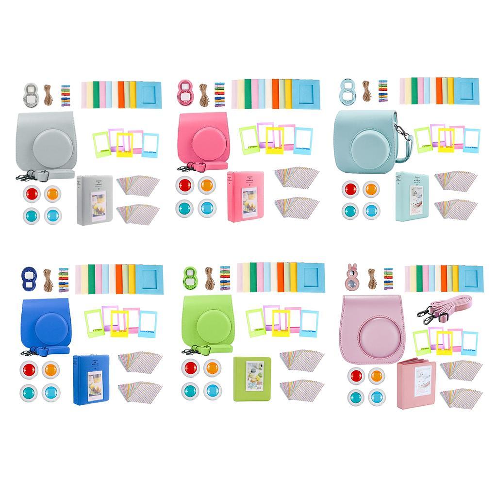For   Mini 9 Camera PU Case Close up Lens Gift Set