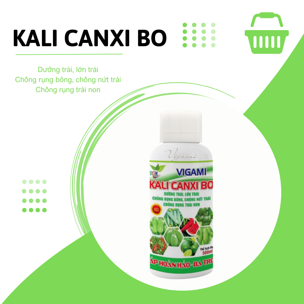 Phân bón Vigami Kali Canxi Bo 500ml - chuyên rau màu, cây ăn quả