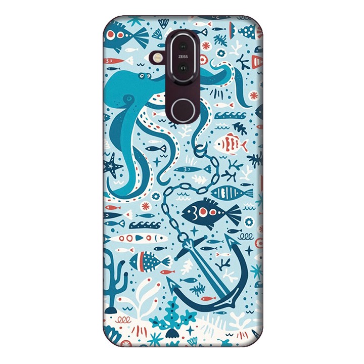 Ốp lưng dành cho điện thoại Nokia 8.1 Cá Xanh