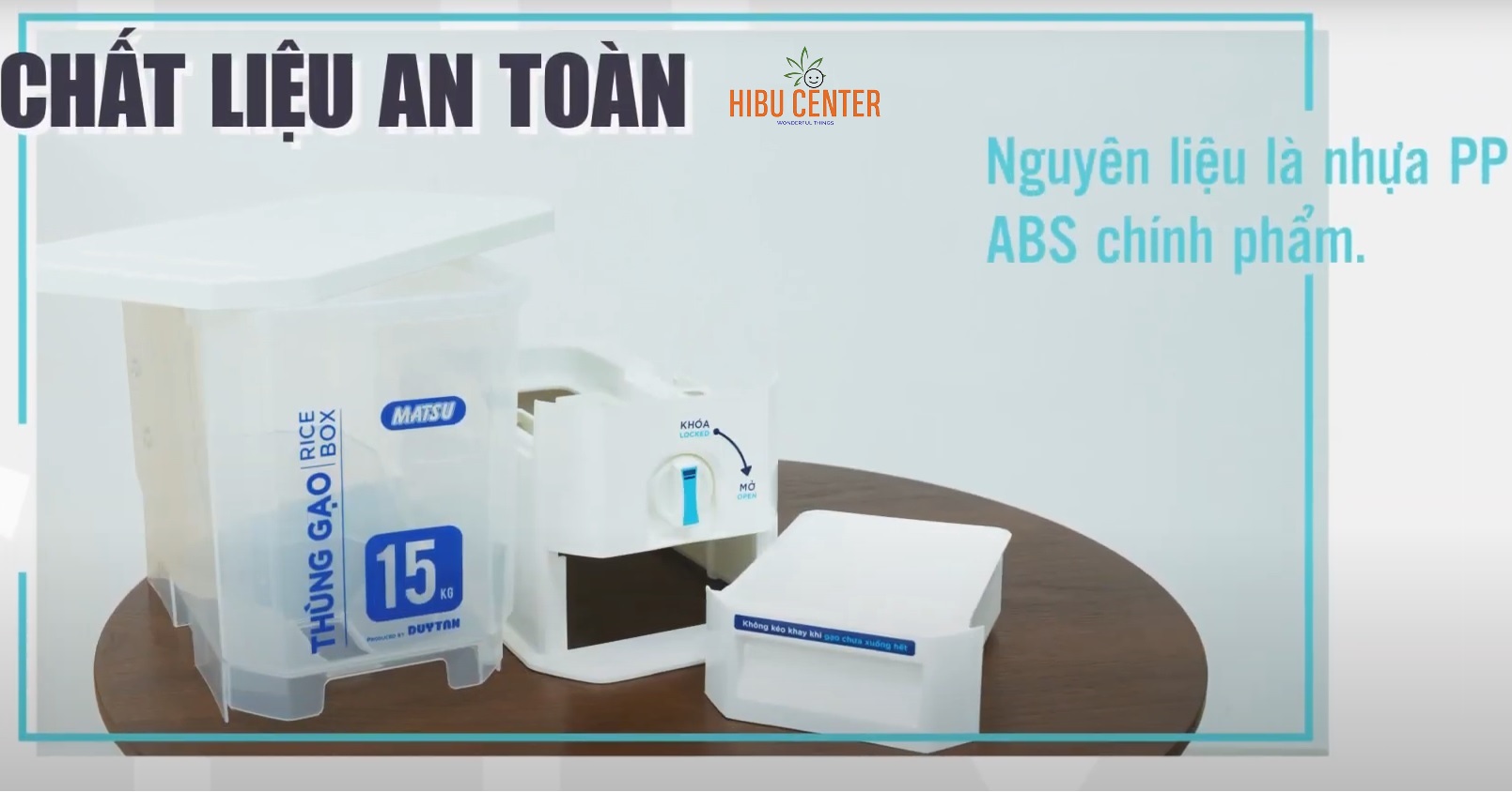 Thùng Gạo Clear Trong Suốt Thông Minh DUY TÂN 15Kg - 25Kg | Phù Hợp Mọi Gian Bếp, Nhỏ Gọn, Dễ Di Chuyển | Hibucenter