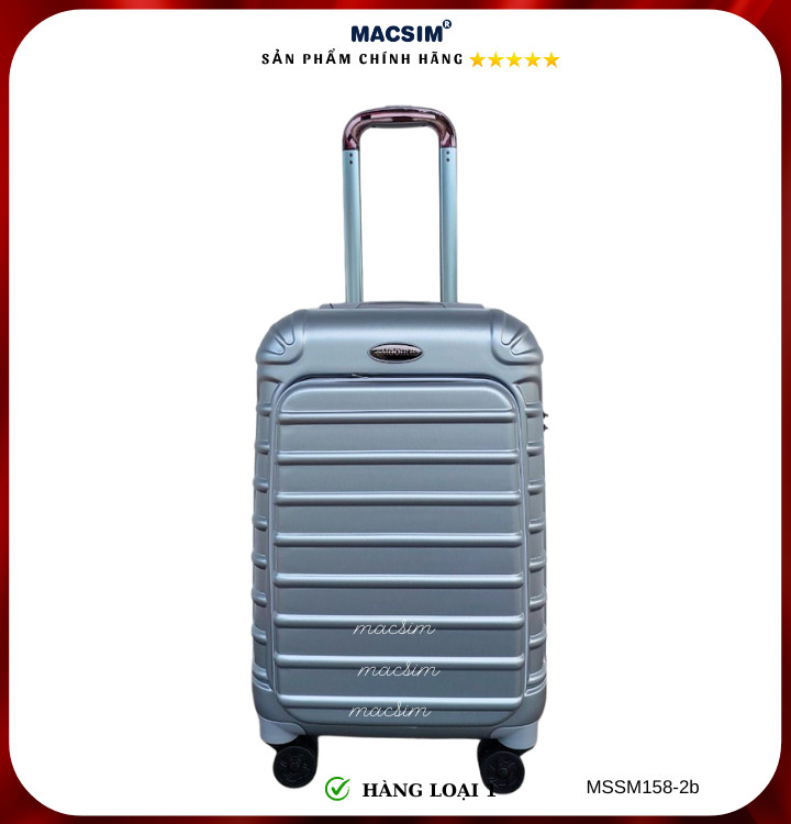 Vali cao cấp Macsim Smooire MSSM158-2b cỡ 20 inch màu silver - Hàng loại 1