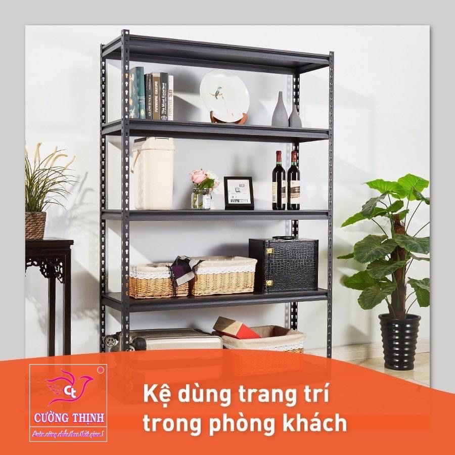 Kệ sắt V lỗ 5 tầng, Cao 2m x dài 1m x rộng 40cm, mẫu mới lắp đặt không cần ốc vít.