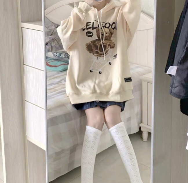 Áo Hoodie Nỉ Lót Bông form rộng Gấu Feel Good (nam nữ đều mặc đc), Áo Hoodie GYG Unisex Feel Good No Big Deal Form Rộng Oversize Phong Cách Hàn Quốc