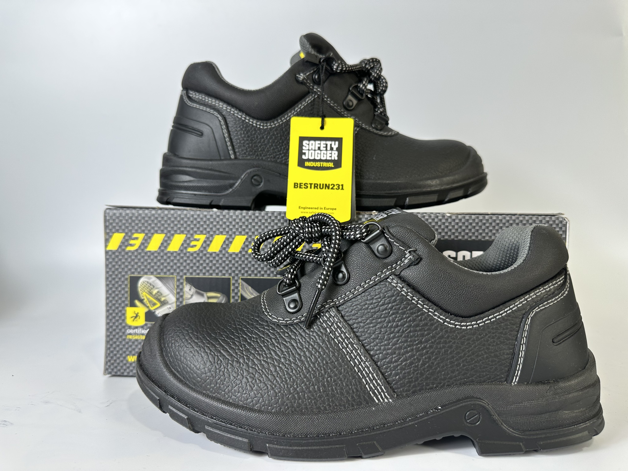 Giày Bảo Hộ Lao Động Safety Jogger Bestrun 231 S3, BestBoy 231 S3 Da Cao Cấp Chống Đinh Chống Trơn Trượt, Chống Va Đập, Chống Tĩnh Điện Sử Dụng trong Công Trình Xây Dựng