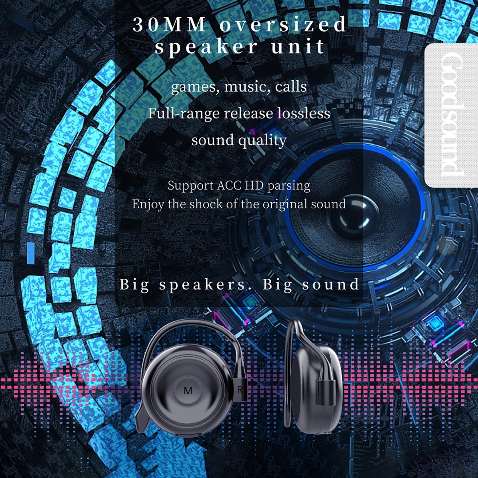 Bluetooth 5.2 Ear Clip EDR Low Latency with Mic Noise Cancelling