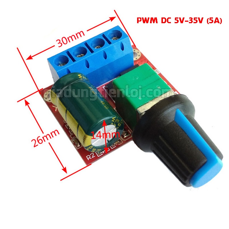 Mạch điều khiển tốc độ động cơ PWM DC 5-35V 5A