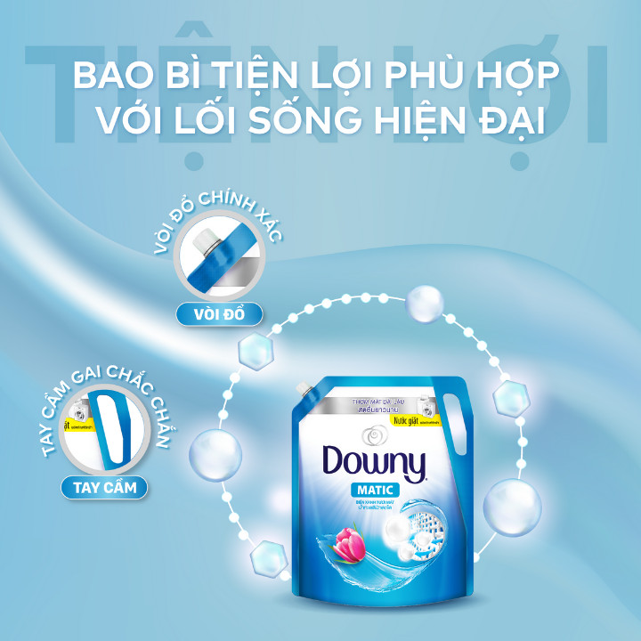 Nước Giặt Downy Biển Xanh Tươi Mát Dạng Chai 2.4KG