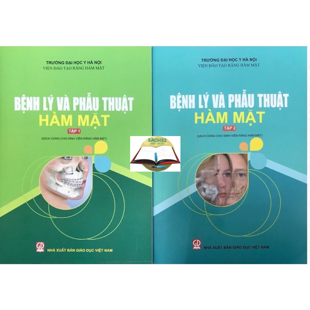 Combo Bệnh Lý Và Phẫu Thuật Hàm Mặt Tập 1- Tập 2 Dùng cho sinh viên răng hàm mặt.
