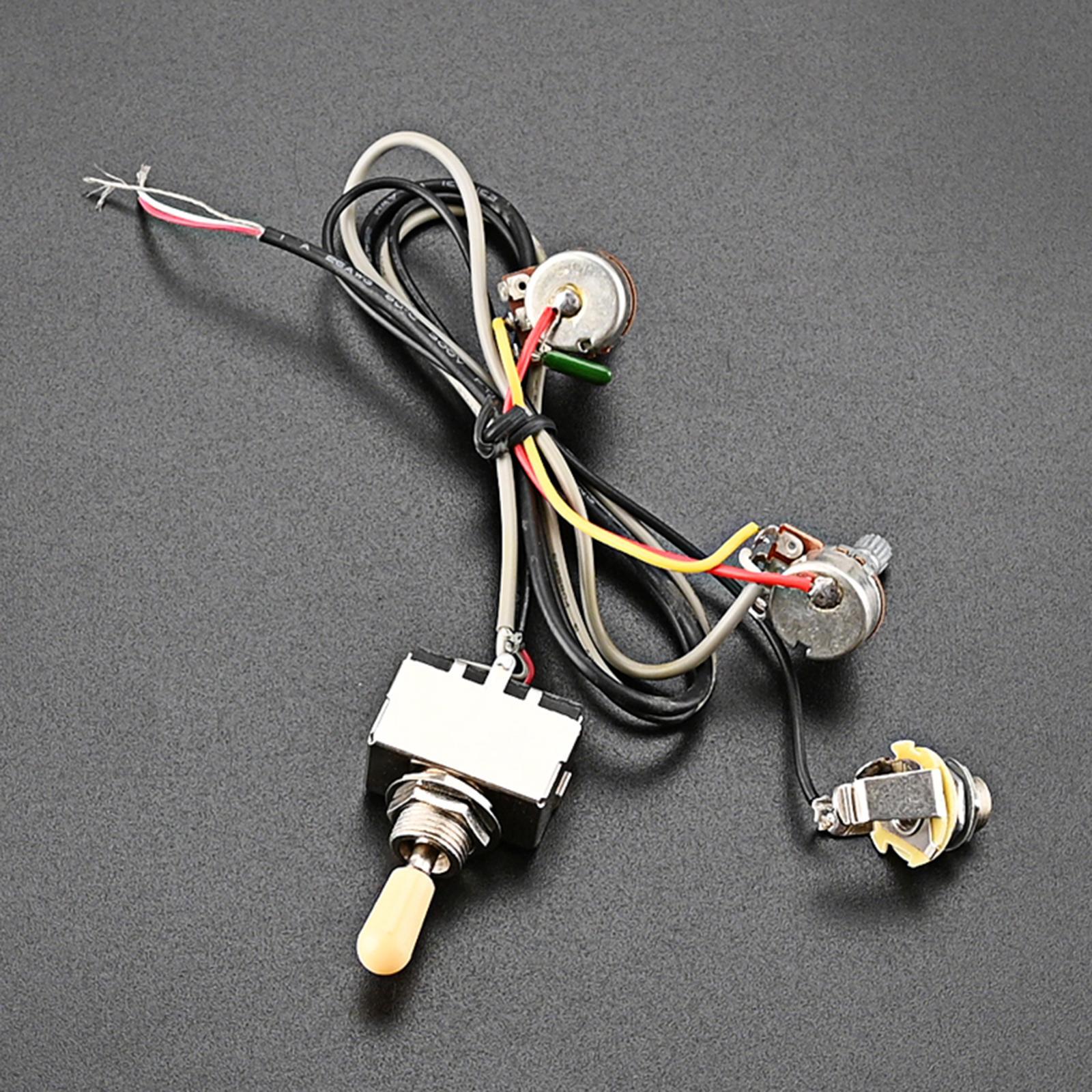 Electric Guitar Wiring Harness Sturdy Lightweight 3 Way Toggle Switch Stable Durable for Guitar Bass Supplies