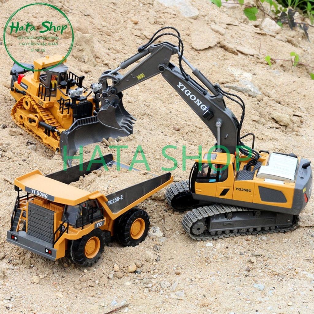 Xe Ủi Đất Kim Loại BC1045 (Alloy Bulldozer) điều khiển từ xa 9 kênh / Xe công trình xúc đất điều khiển cao cấp