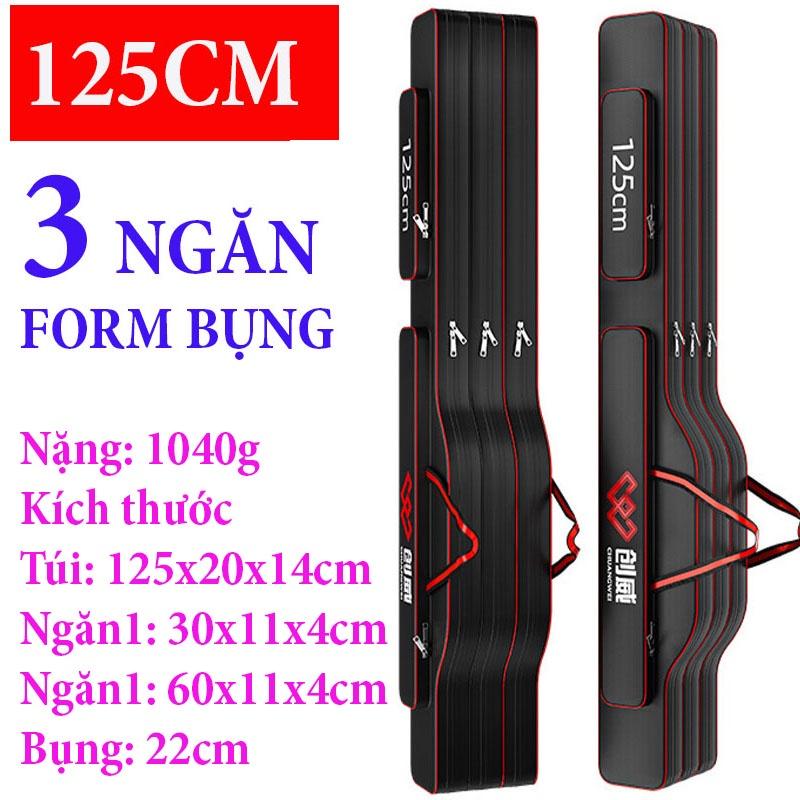 Túi Đựng Cần Câu Cá Cao Cấp 80cm 1m25 2 Ngăn 3 Ngăn-