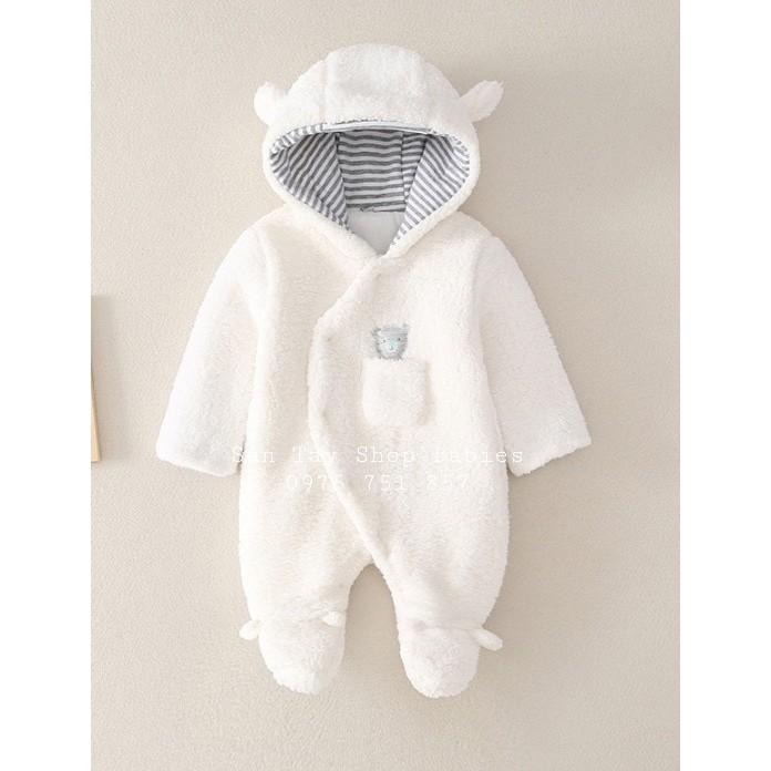 Body ủ gấu lông cho bé - Hồng không liền tất,7 -9kg