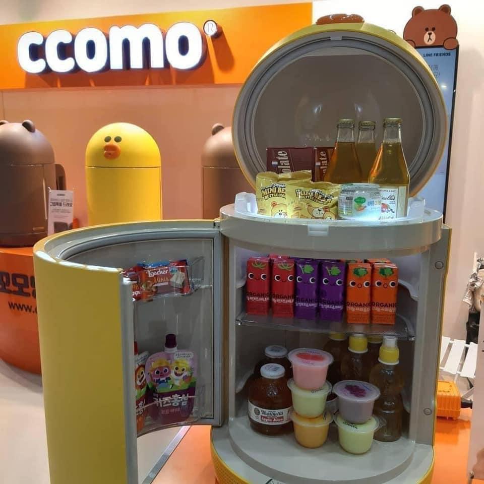 Tủ Lạnh Mini CCOMO X LINE FRIENDS, Dung Tích 31L, Kết Hợp Loa Blutooth, Tủ Lạnh Trữ Đồ Uống, Mỹ Phẩm, Nội Địa Hàn