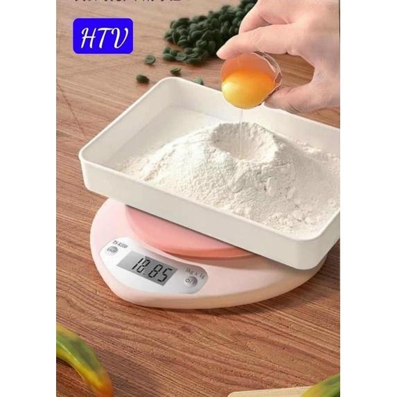 Cân điện tử mini nhà bếp trái tim hồng