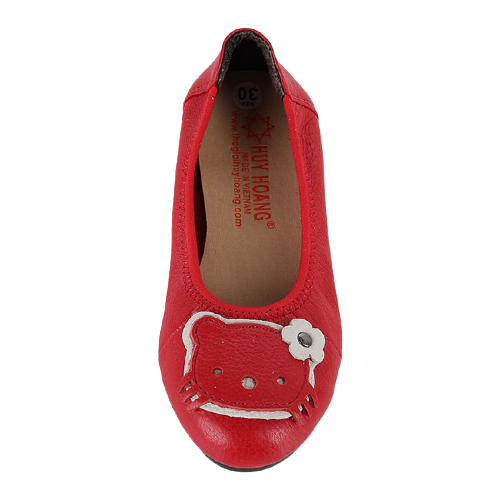 Giày trẻ em nữ Huy Hoàng da bò màu đỏ HC7861