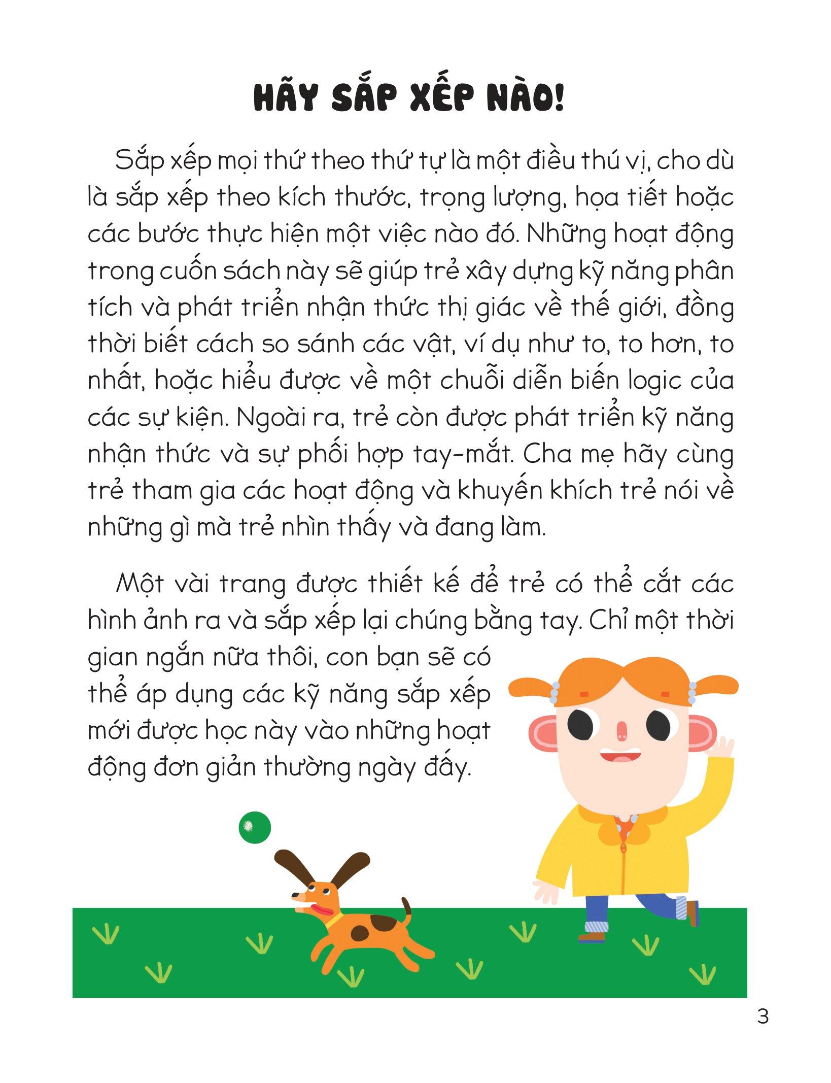30++ Hoạt Động Rèn Luyện Kỹ Năng Tư Duy Cho Trẻ - Sắp Xếp Theo Thứ Tự