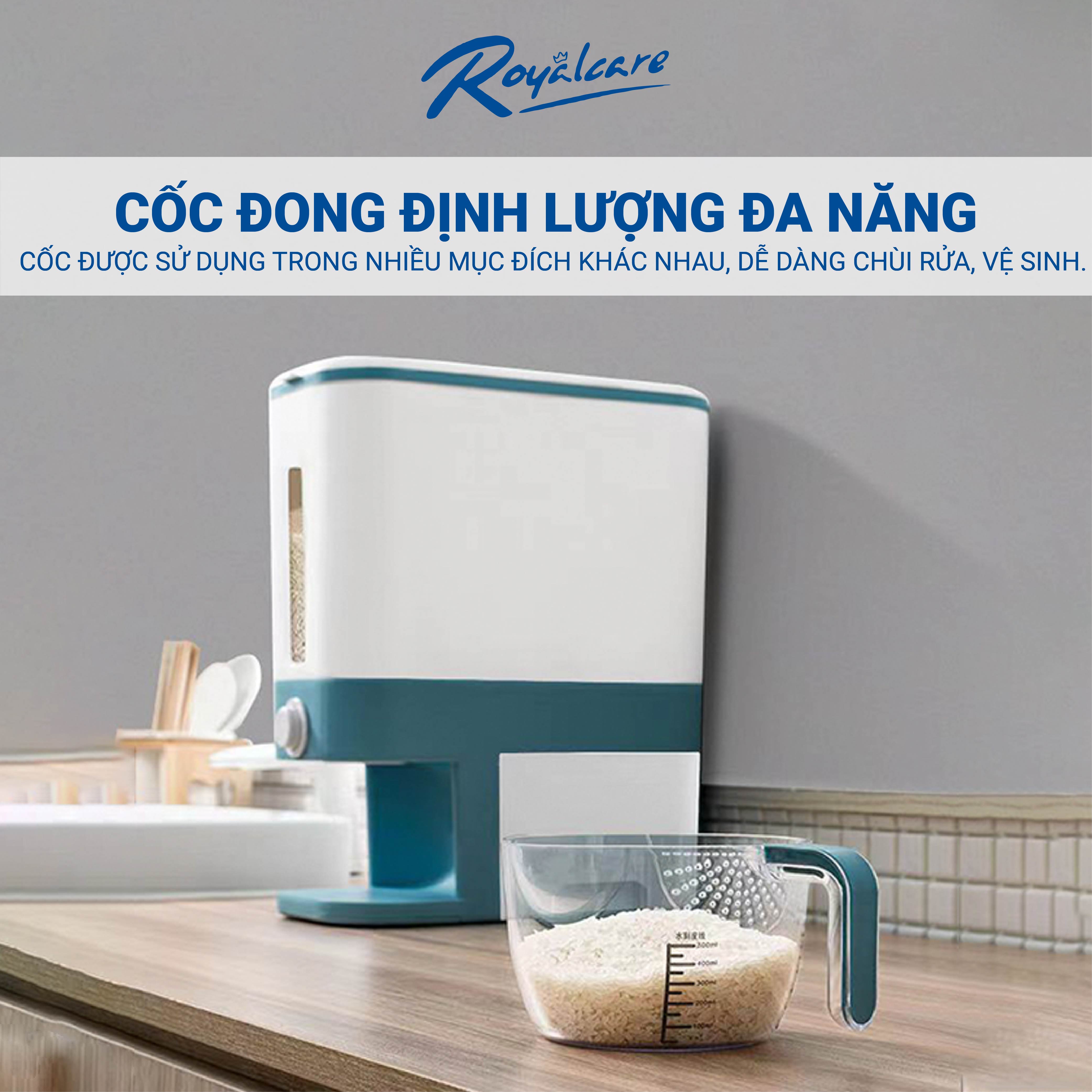 Thùng đựng gạo thông minh Royal Care 6068 - thùng đựng ngũ cốc, chống côn trùng, ẩm mốc