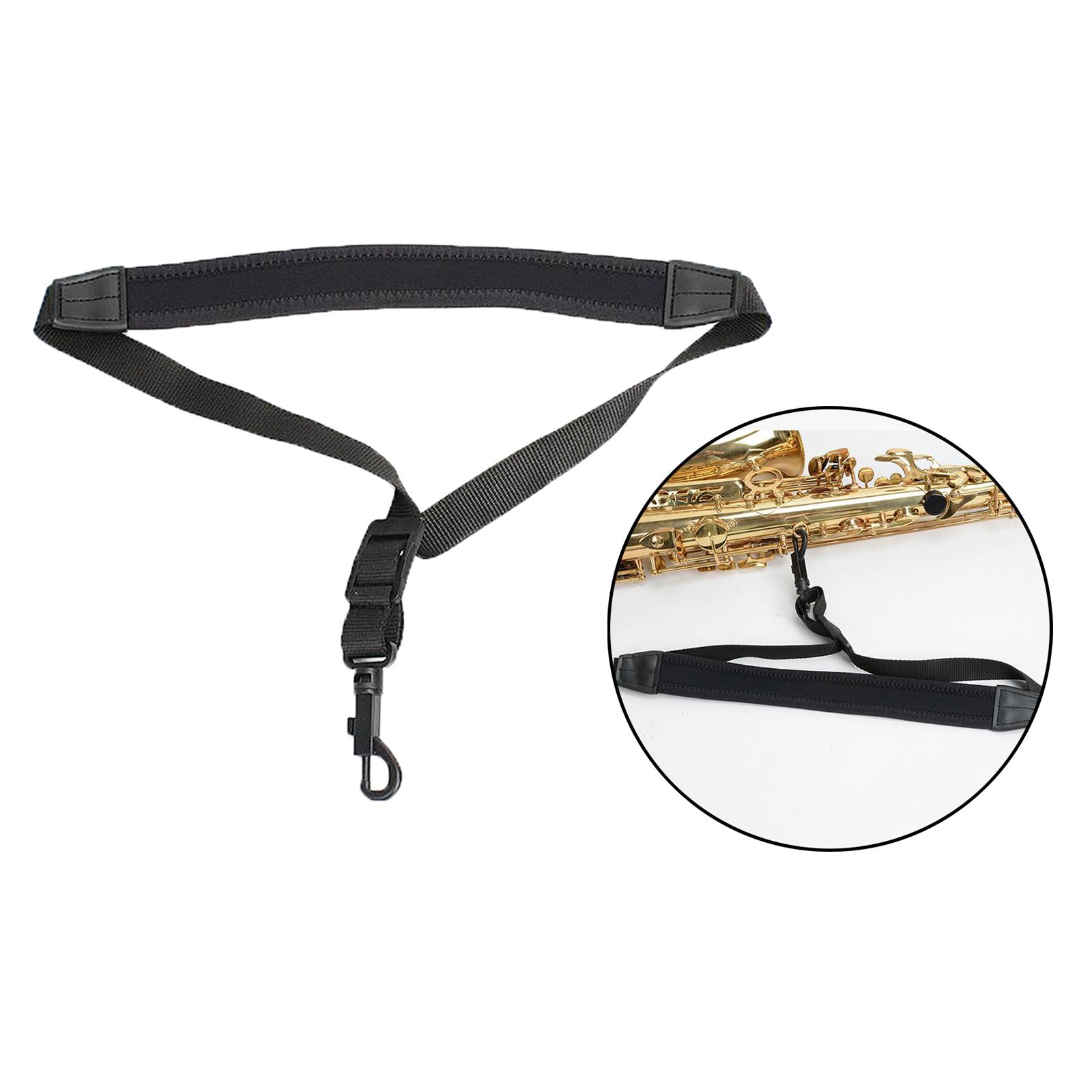 Premium Saxophone Neck Strap Handmade Breathable Pad & Plastic Hook