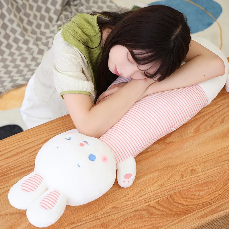 Thú nhồi bông thỏ biểu cảm nháy mắt đáng yêu - Size từ 95cm đến 1m1 - Quà tặng gấu bông thỏ trắng lông mịn làm gối ôm cho bé