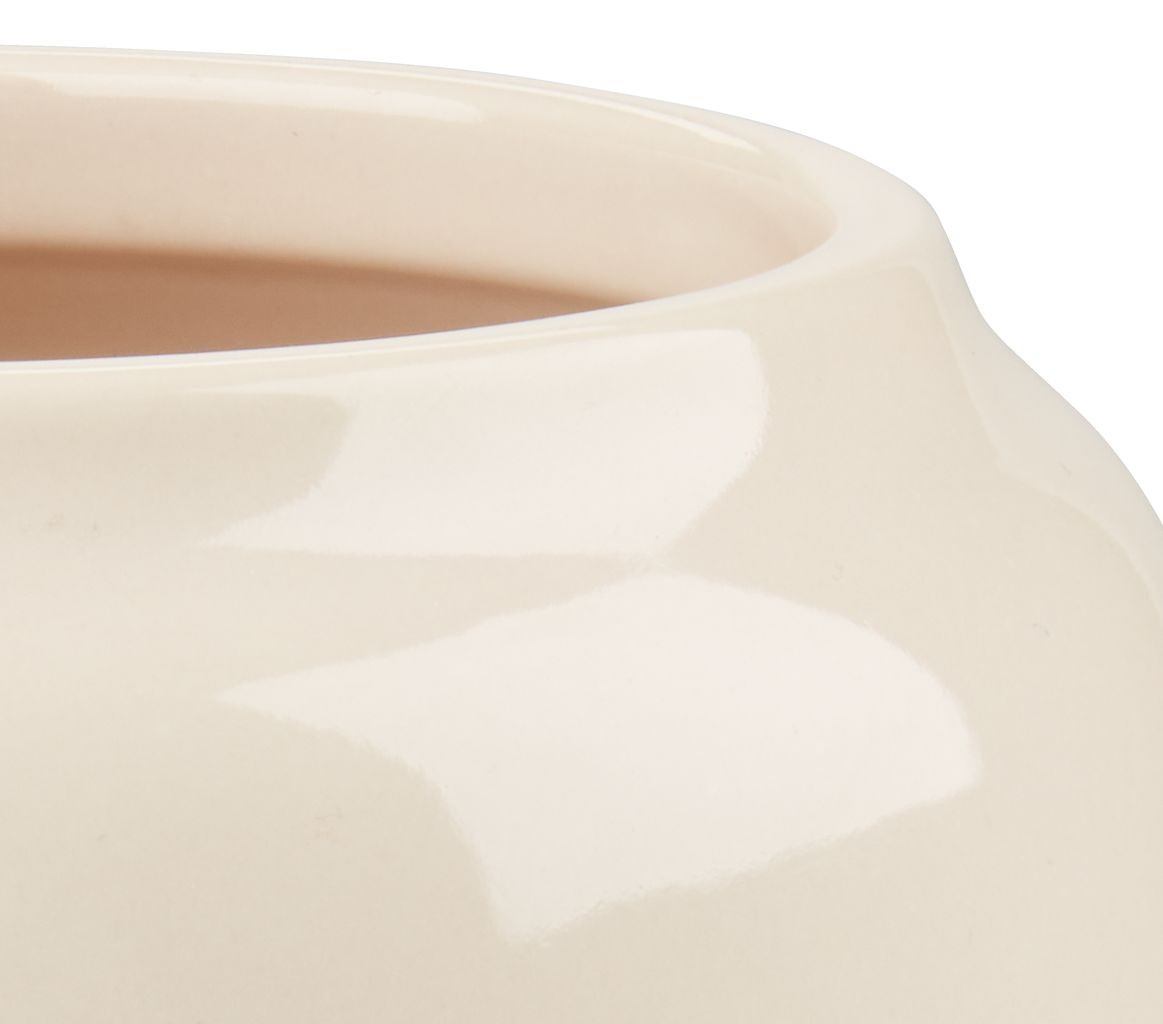 Chậu cây | JYSK Marcus | polyester/sứ | be | DK16xC13cm