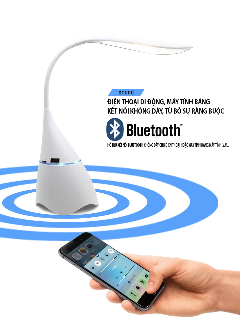 Loa bluetooth T11 kèm đèn để bàn - Hàng chính hãng