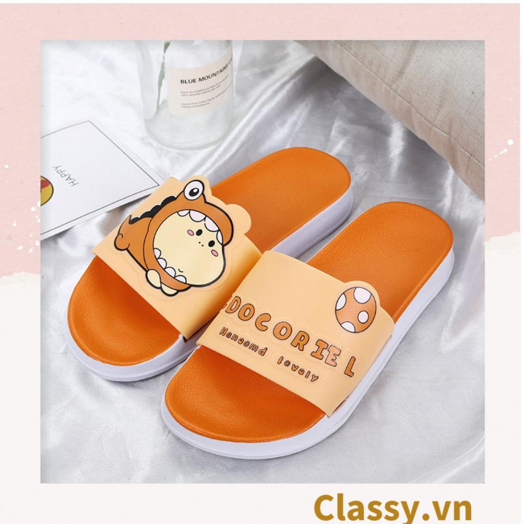 Dép đi trong nhà, đi biển, spa, dép nữ Classy họa tiết hoạt hình dễ thương, đế chống trượt, chất liệu PVC cao cấp G1109