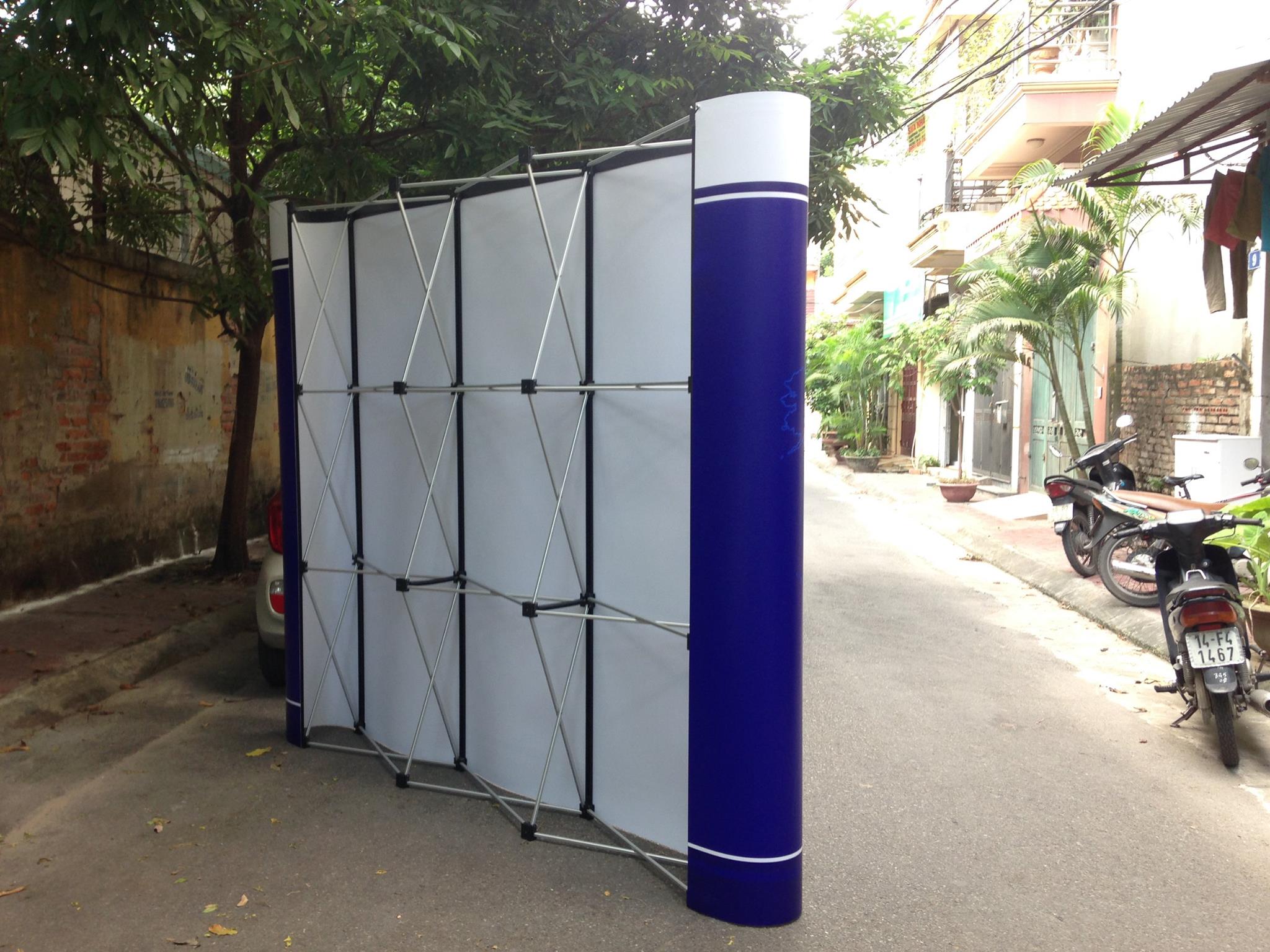 BACKDROP DI ĐỘNG DẠNG PHẲNG 2 ĐÈN KÍCH THƯỚC 3X3 Ô