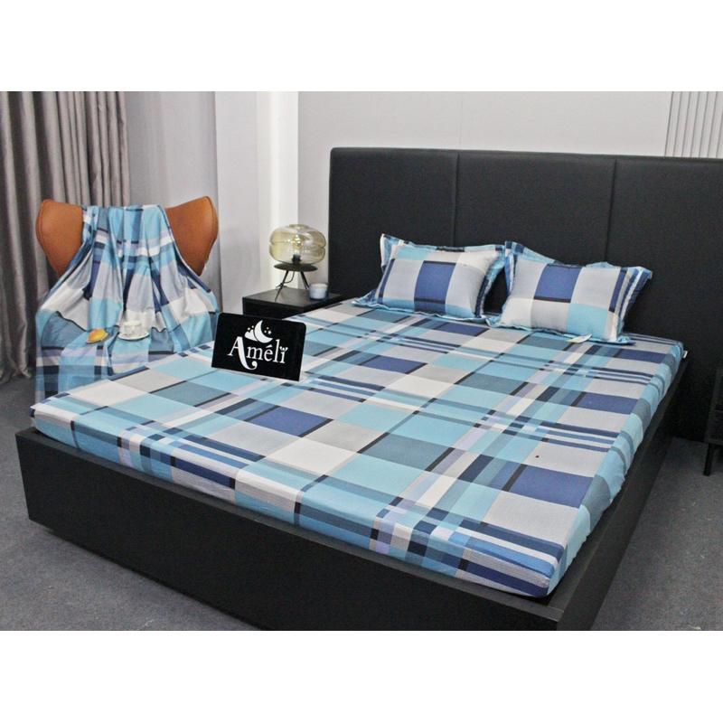 Ga Chun Hàn Quốc 2mx2m2 Ga Mỏng Kèm 2 Vỏ Gối Trần Bông