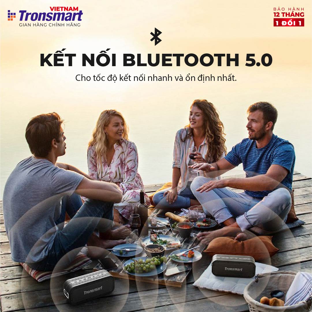 Loa Bluetooth 5.0 Tronsmart Force Max Công suất 80W, Chống thấm nước IPX6 - Thời gian 13 giờ chơi nhạc - Hàng chính hãng