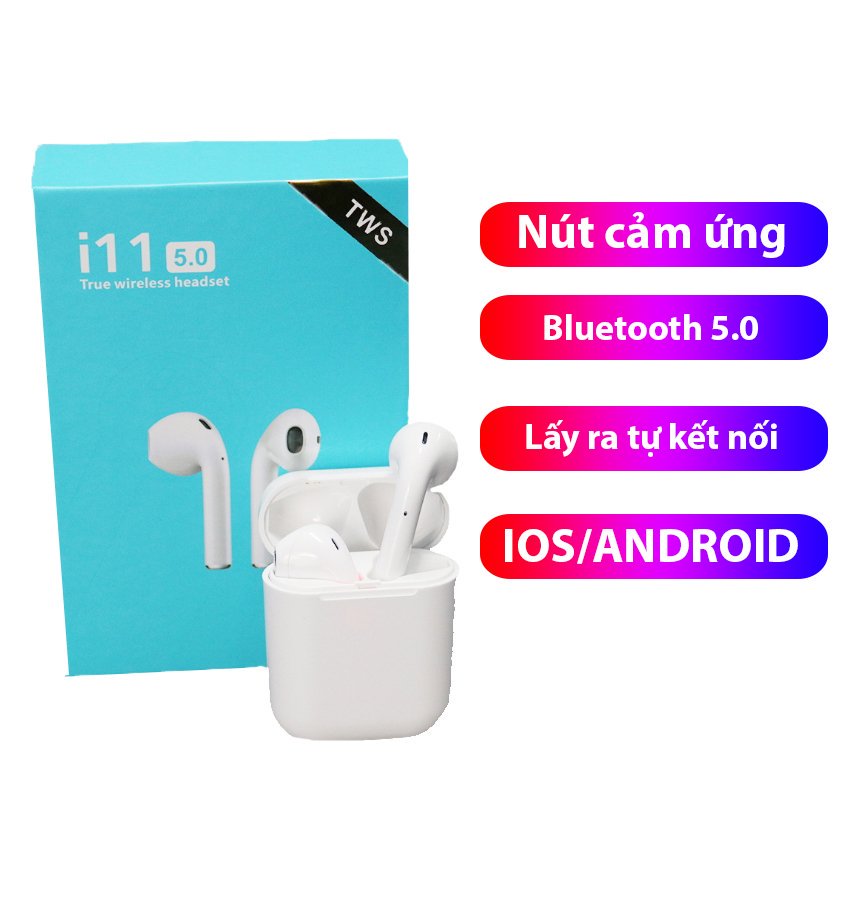 Tai nghe Bluetooth TWS I11s Không dây - Hàng Chính Hãng