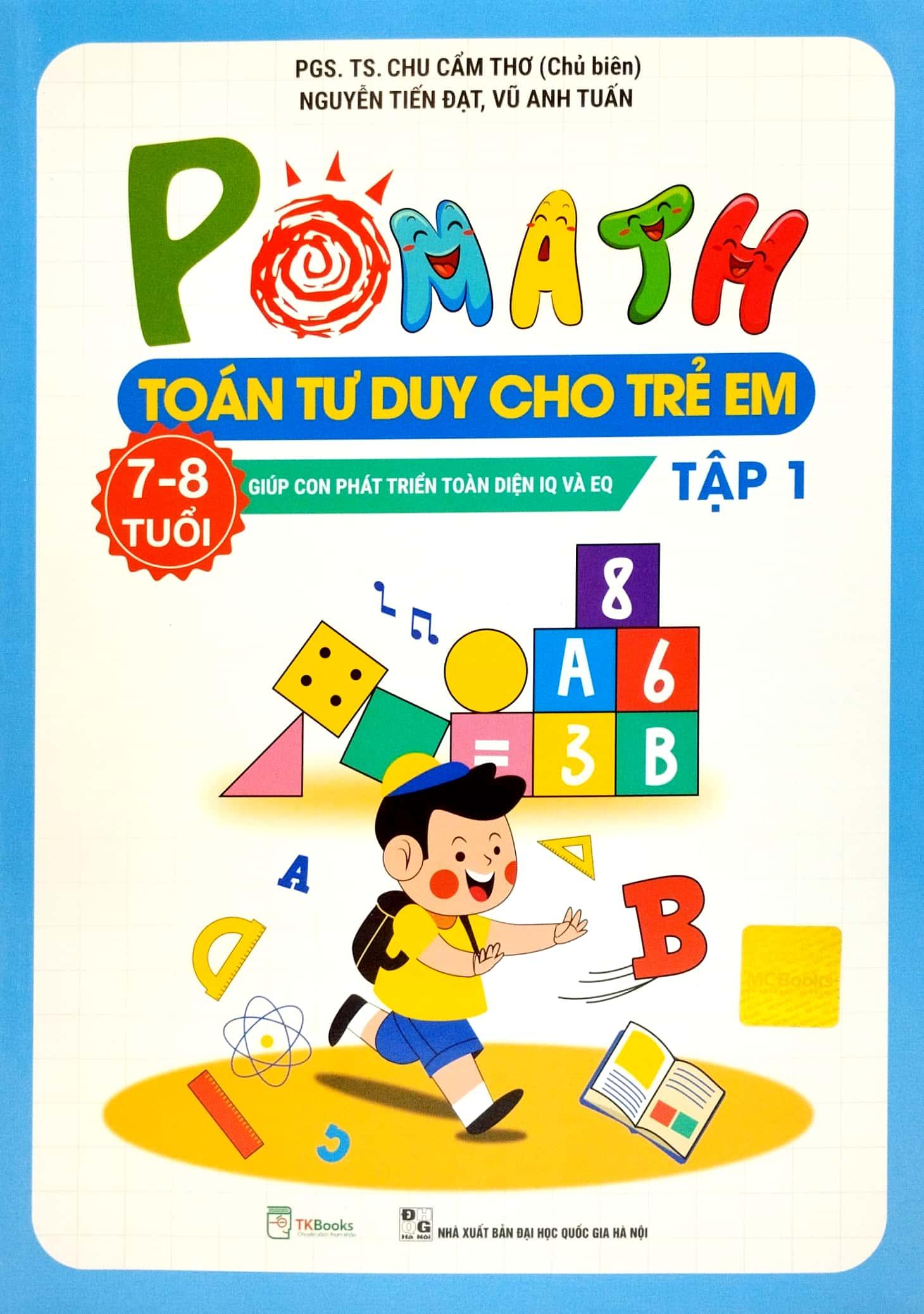 Bộ Pomath - Toán Tư Duy Cho Trẻ Em 7 - 8 Tuổi (Tập 1 + 2) (Bộ 2 Tập)