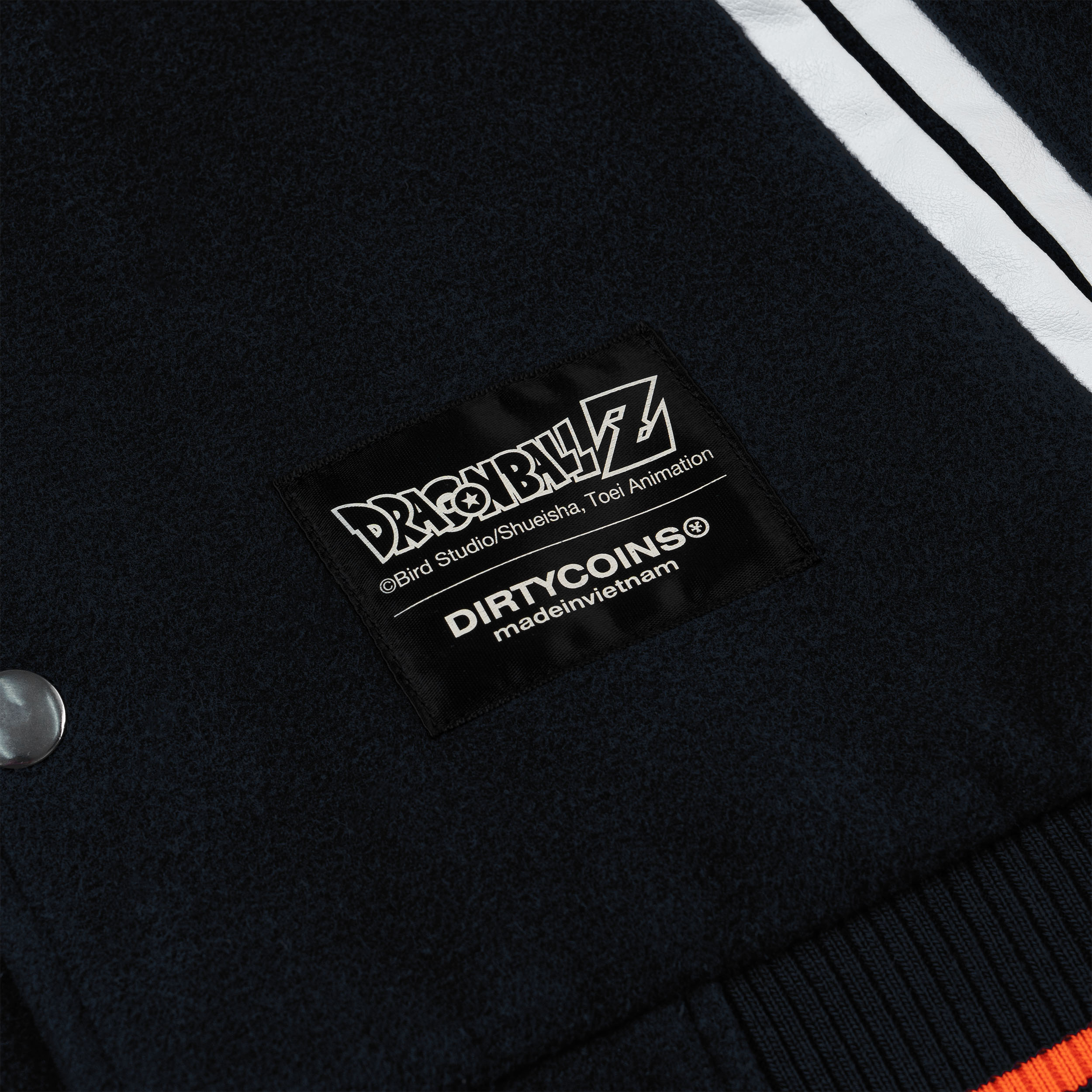Áo Khoác DIRTY COINS | DRAGON BALL Z Logo Varsity Jacket - Black