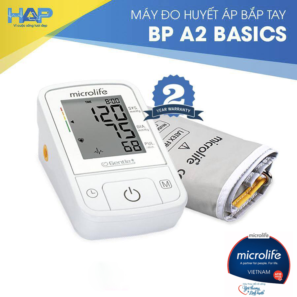 MÁY ĐO HUYẾT ÁP BẮP TAY MICROLIFE BP A2 BASIC - Công Nghệ PAD Tầm Soát Và Cảnh Báo Sớm Các Bệnh Tim Mạch