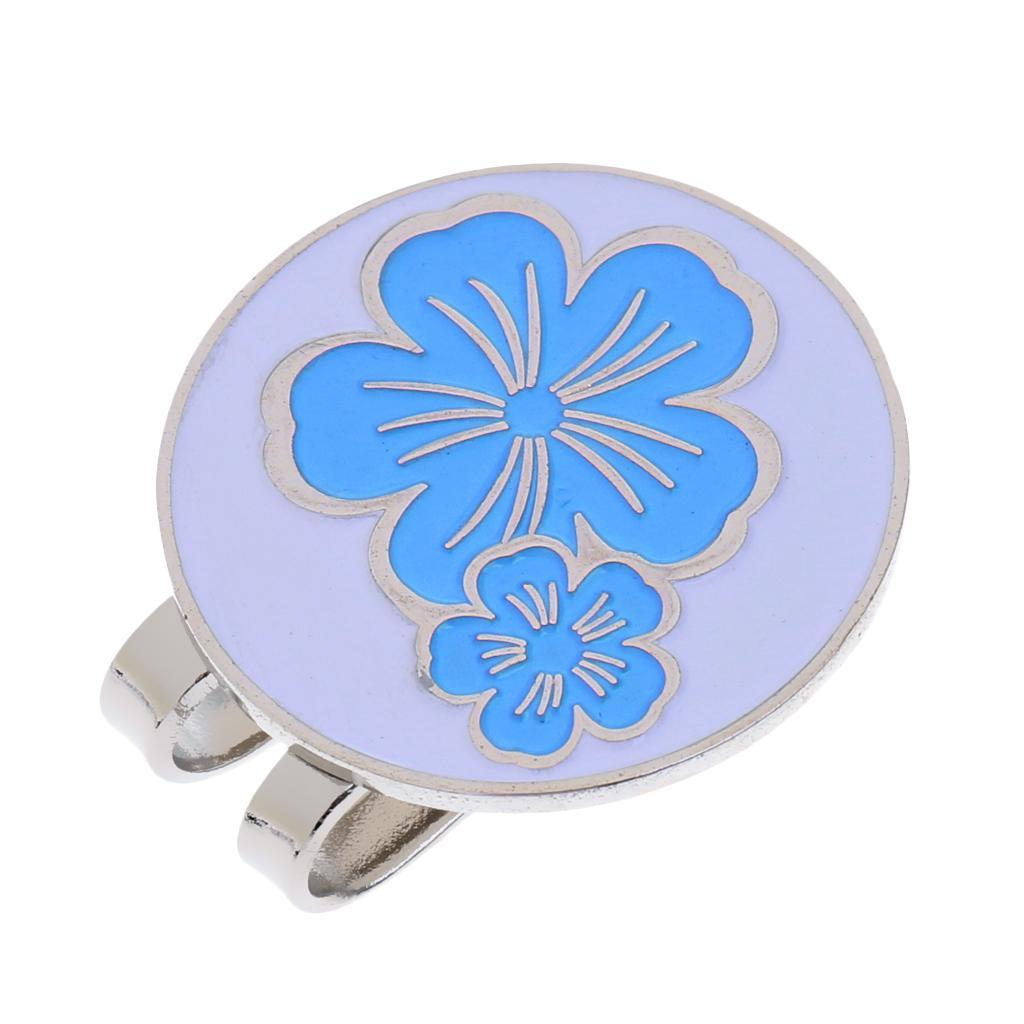 4xGolf Hat Clip with Detachable Golf Ball Marker Cap Clip Blue