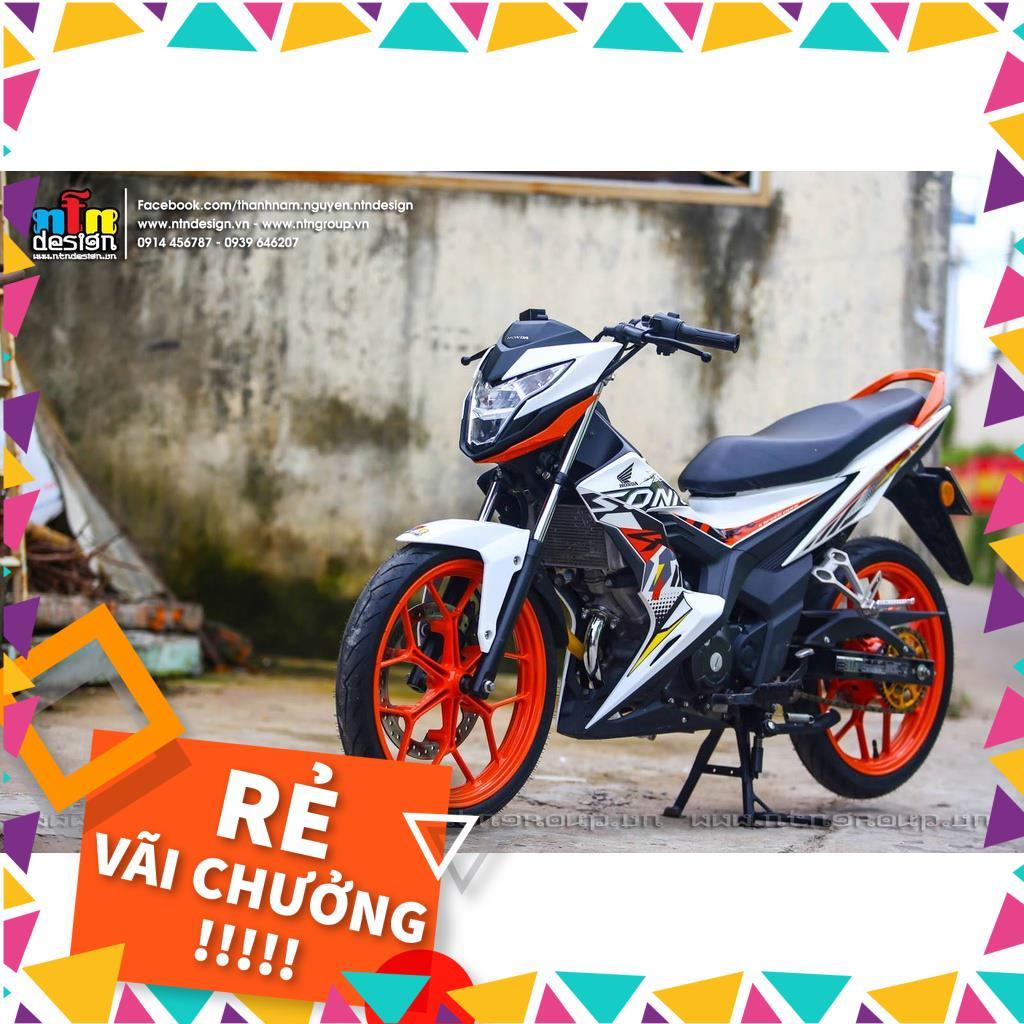 Tem Rời Sonic Mẫu Trắng Cam Đen