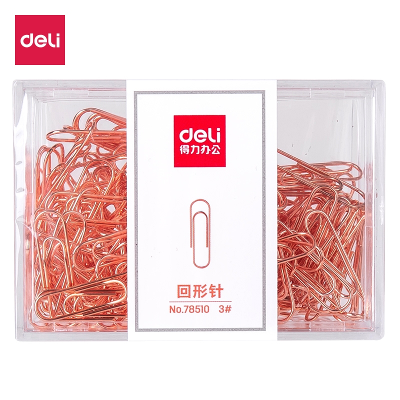 Ghim Vòng Deli - Mạ Vàng Hồng - 160 Chiếc /1 Hộp - 78510