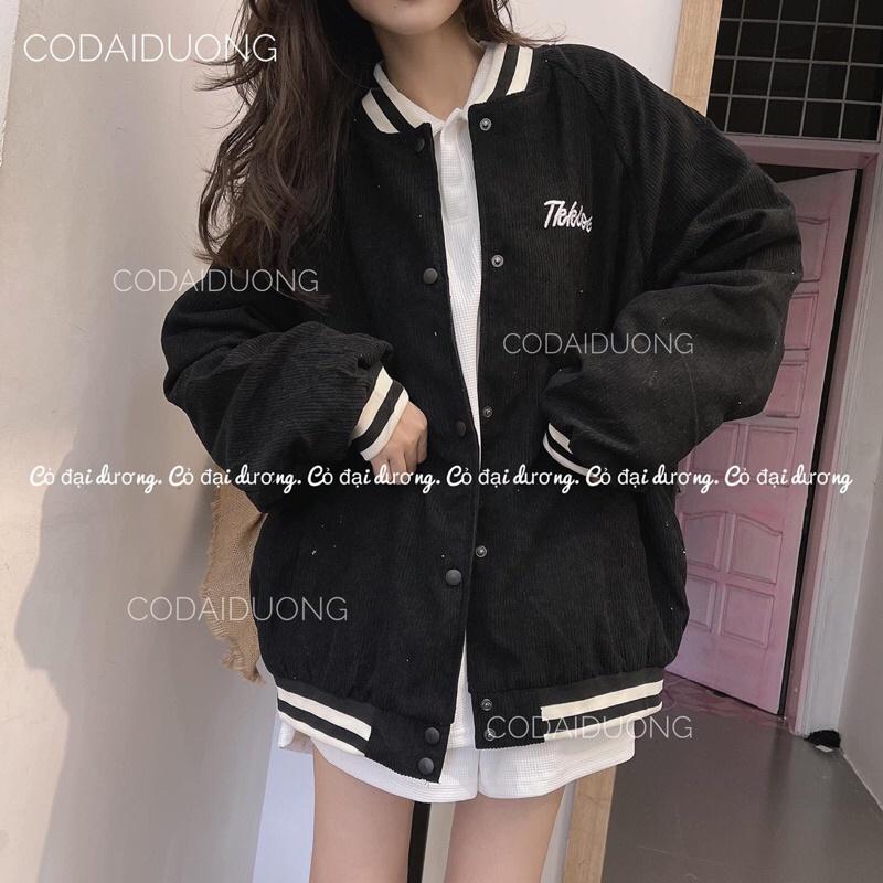 Áo bomber nhung Tkkloe