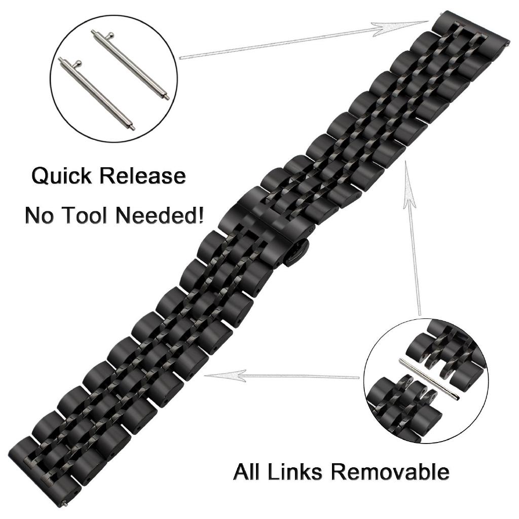 Dây đeo inox cho đồng hồ thông minh Garmin Forerunner 645 245 245m