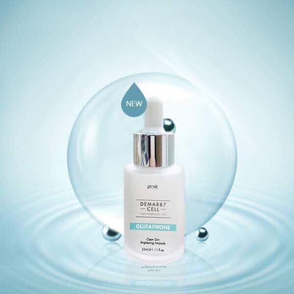 Serum truyền trắng da mờ thâm nám, sạm da, trẻ hóa da giúp da căng bóng sáng mịn Genie Demar87 Cell Glutathione Korea 33ml
