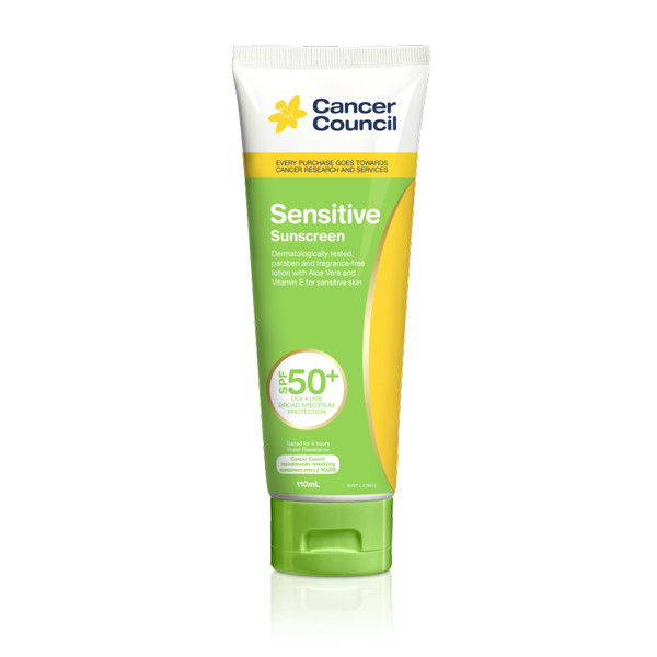 Kem chống nắng cho da nhạy cảm Cancer Council Sensitive SPF 50+/PA++++ 110ml