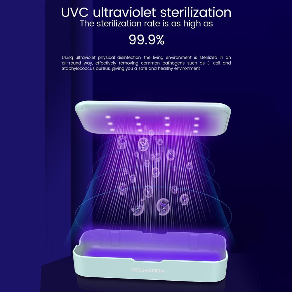 Hộp đèn UV khử trùng đa chức năng kèm sạc điện thoại không dây
