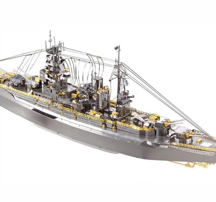 Mô hình thép 3D tự ráp tàu chiến Nagato Battleship