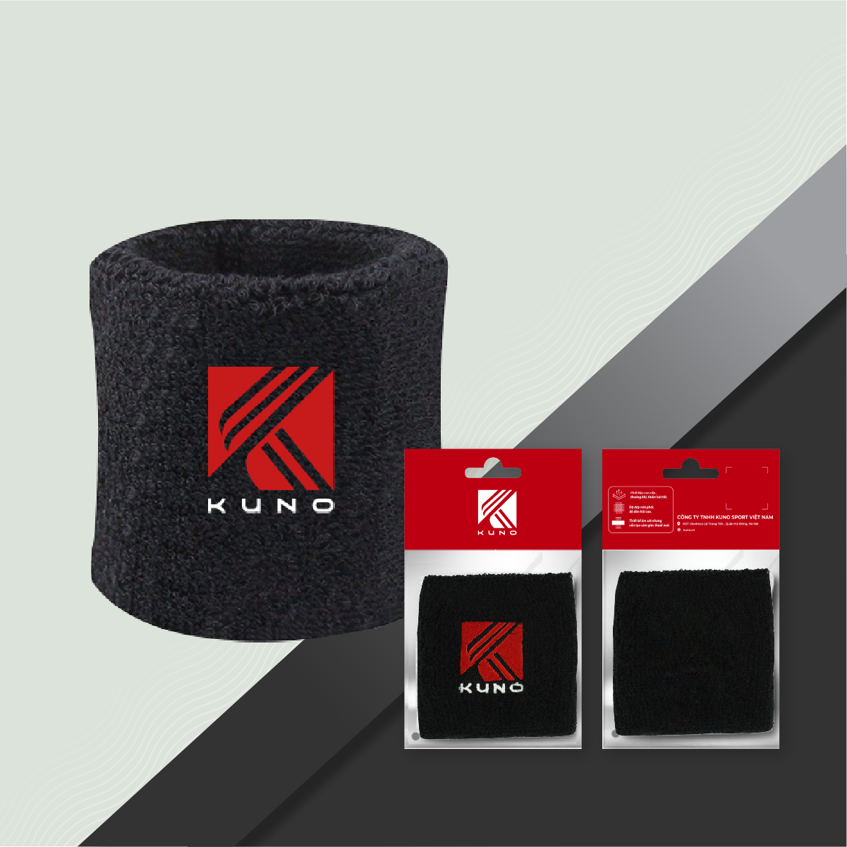 Băng Đô Cổ Tay KUNO Mềm Mại Thoáng Khí Thấm Hút Mồ Hôi Tốt