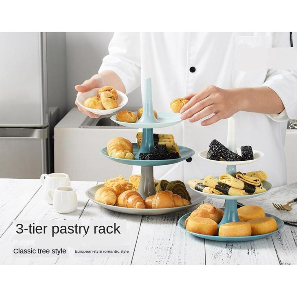 3 Tier Plastic Cake Stand, Dessert Cupcake Holder, Wedding Tea Party Serving Platter