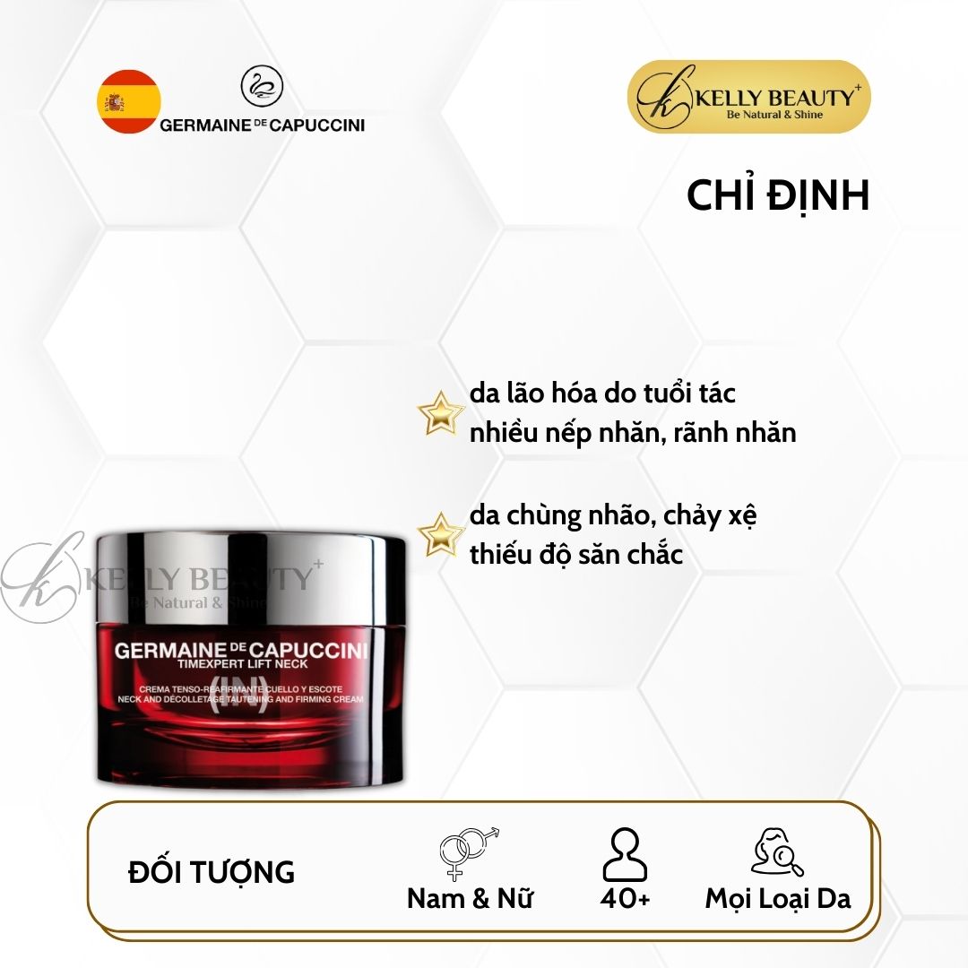 Kem Nâng Cơ Săn Chắc Vùng Cổ GERMAINE TIMEXPERT LIFT (IN) NECK Tautening &amp; Firming Cream | Kelly Beauty