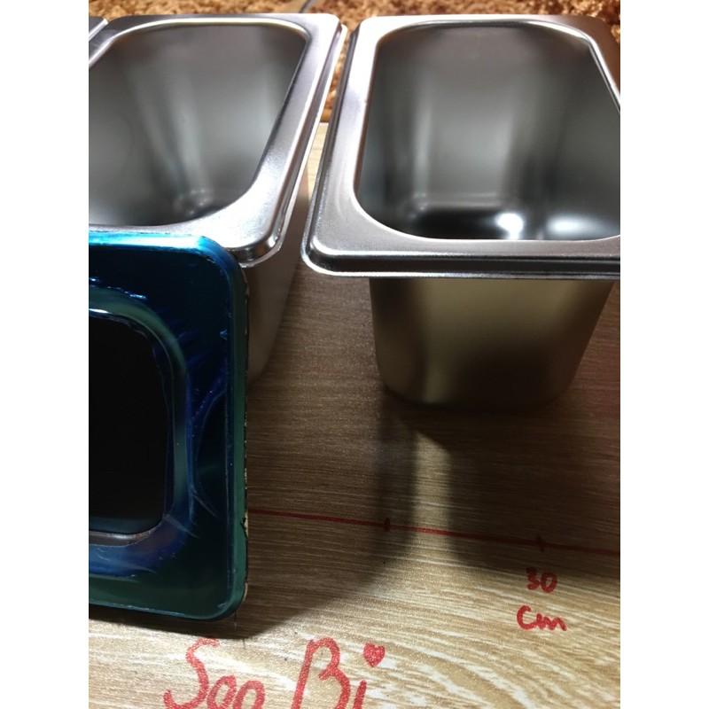 Khay đựng topping inox 1 lít có nắp, dụng cụ pha chế